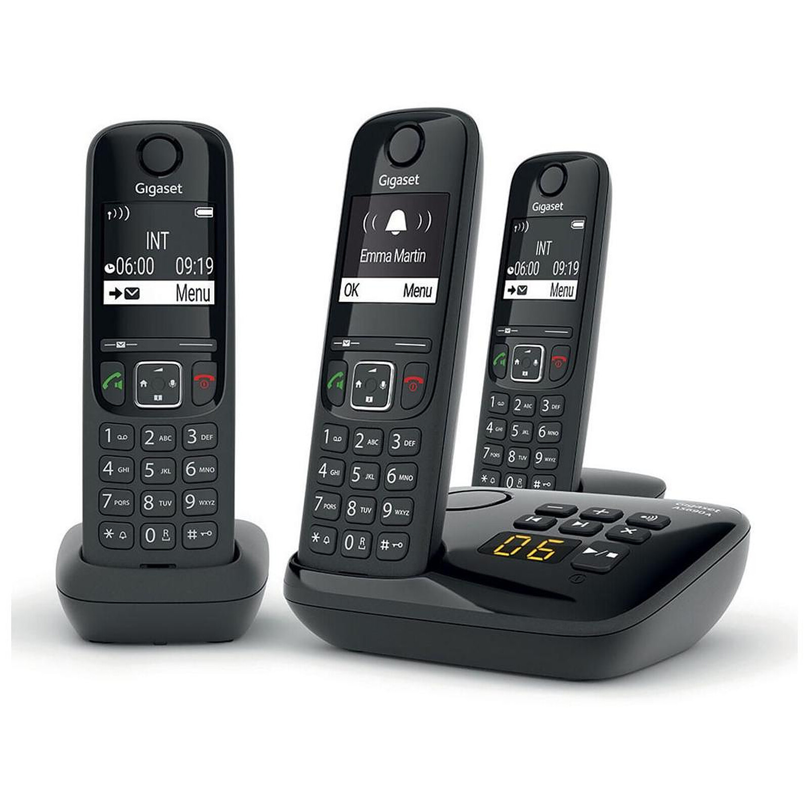 Téléphone fixe sans fil Gigaset AS690A Trio Noir - Autre vue