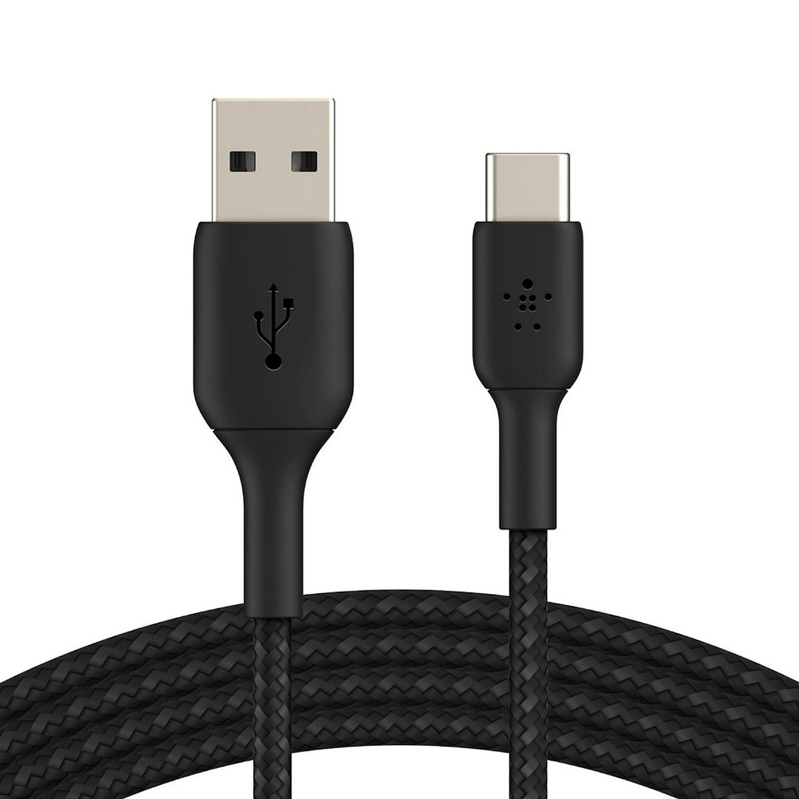Adaptateurs et câbles Câble USB-C vers USB-A tressé (noir) - 1 m - Autre vue