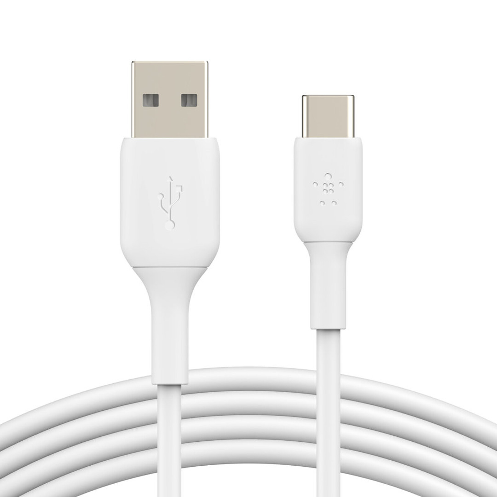 Câble USB Belkin Câble USB-C vers USB-A (blanc) - 1 m - Autre vue
