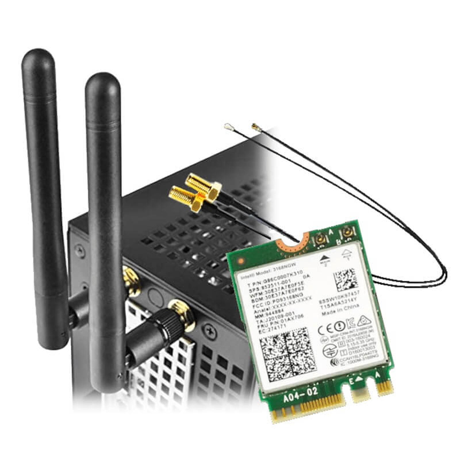 Carte réseau ASRock Kit Wifi AC pour PC DeskMini - Autre vue