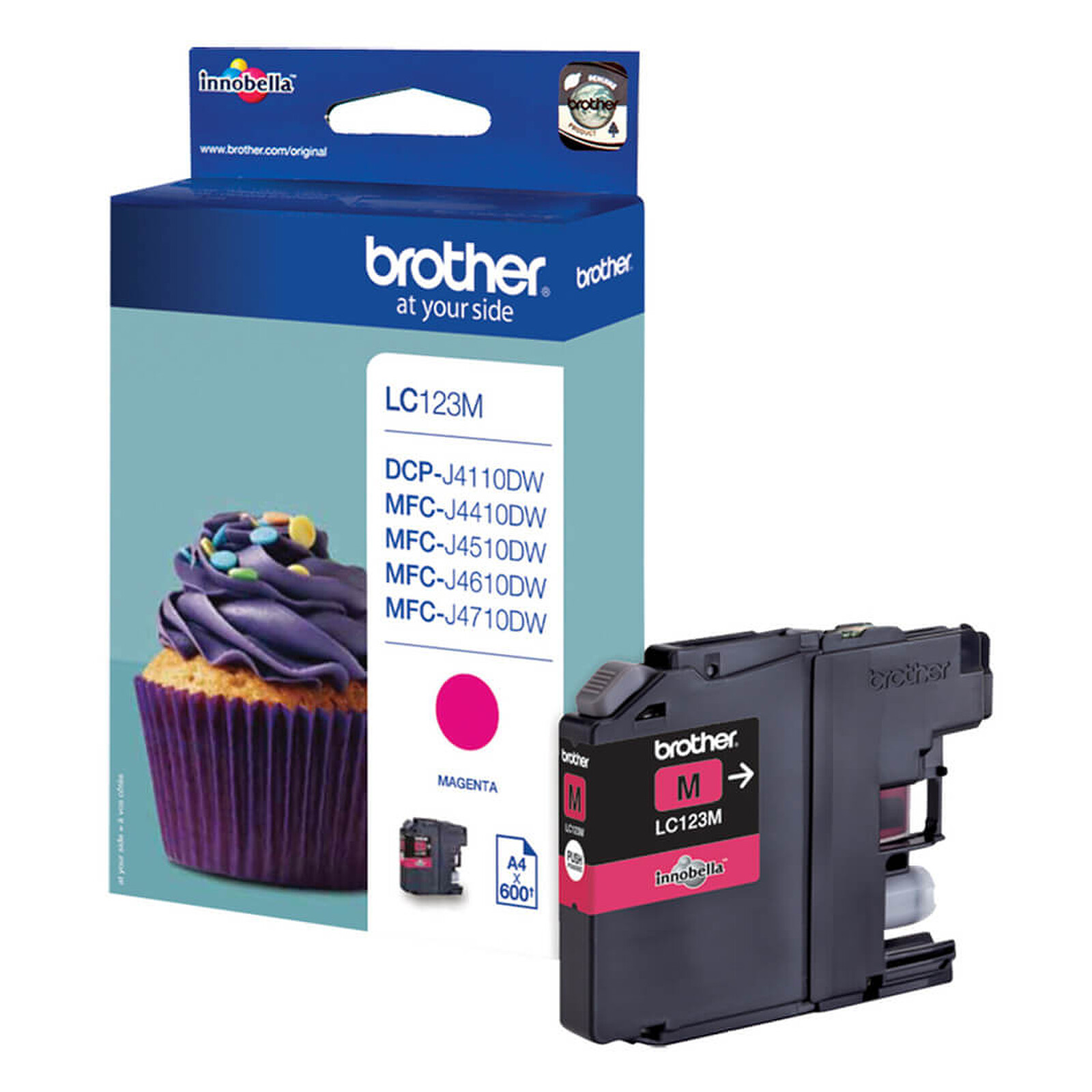 Cartouche d'encre Brother LC123 - Magenta - Autre vue