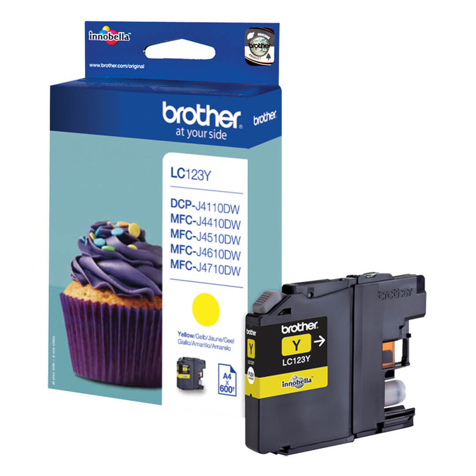 Cartouche d'encre Brother LC123 - Jaune - Autre vue