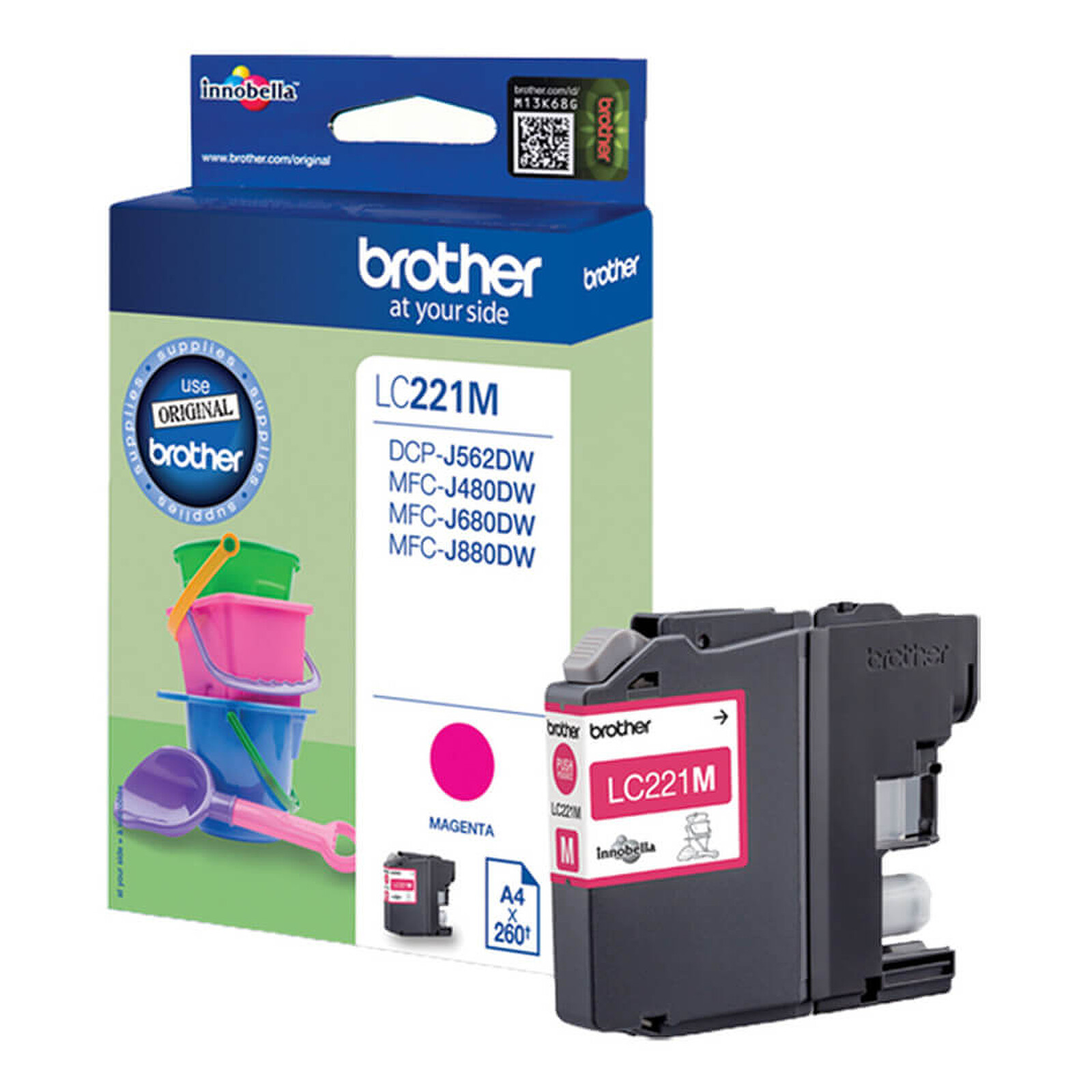 Cartouche d'encre Brother LC221 - Magenta - Autre vue