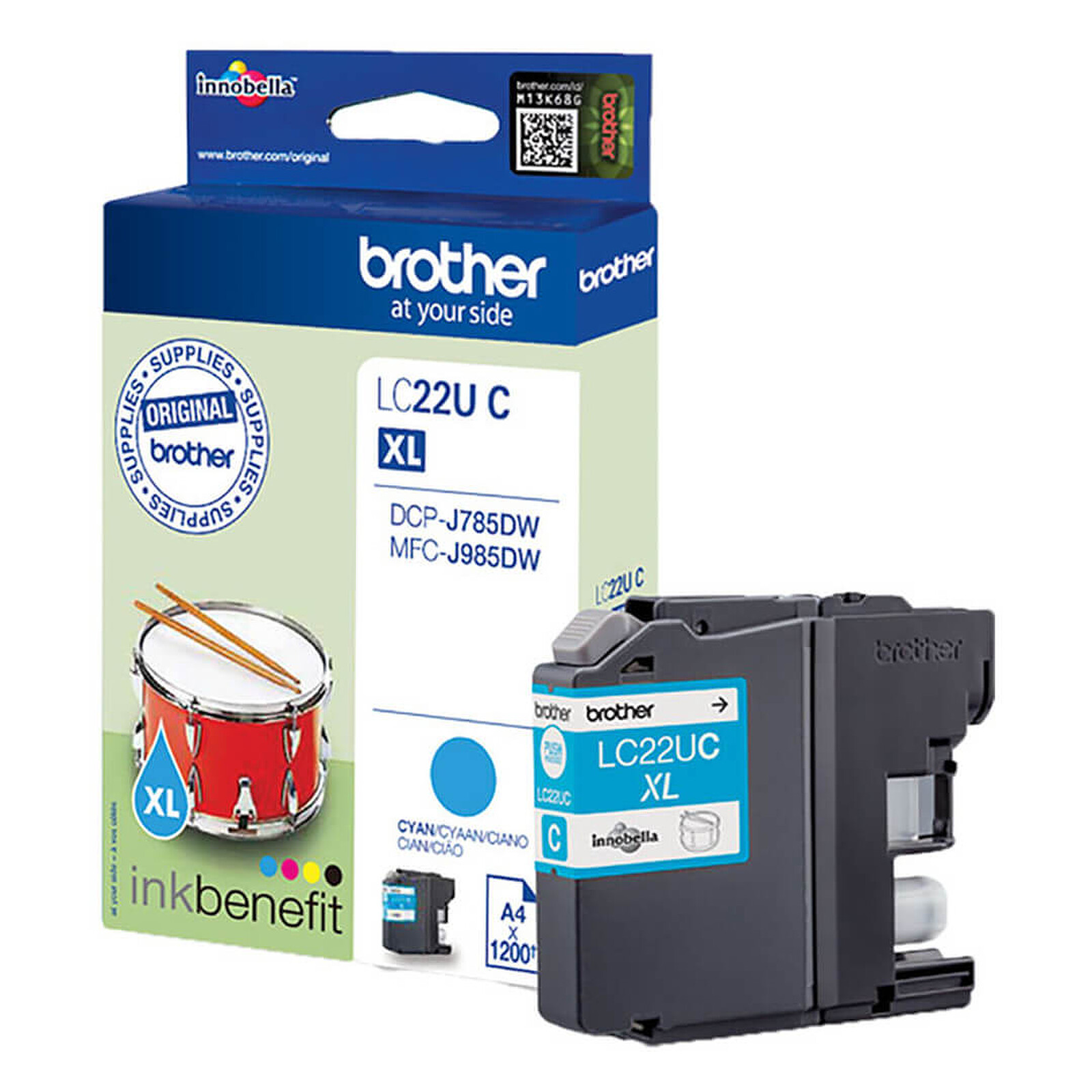 Cartouche d'encre Brother LC22U - Cyan - Autre vue