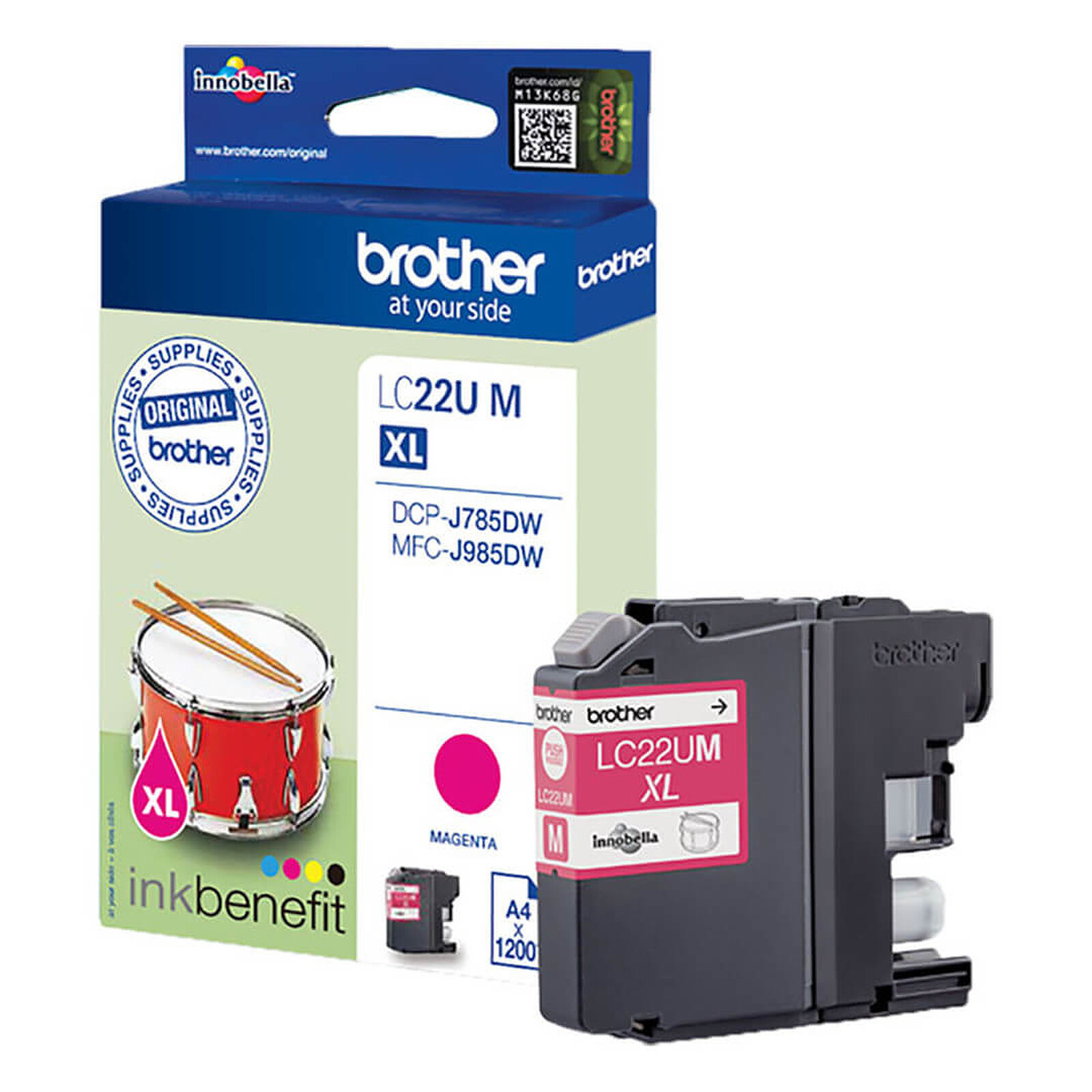 Cartouche d'encre Brother LC22U - Magenta - Autre vue