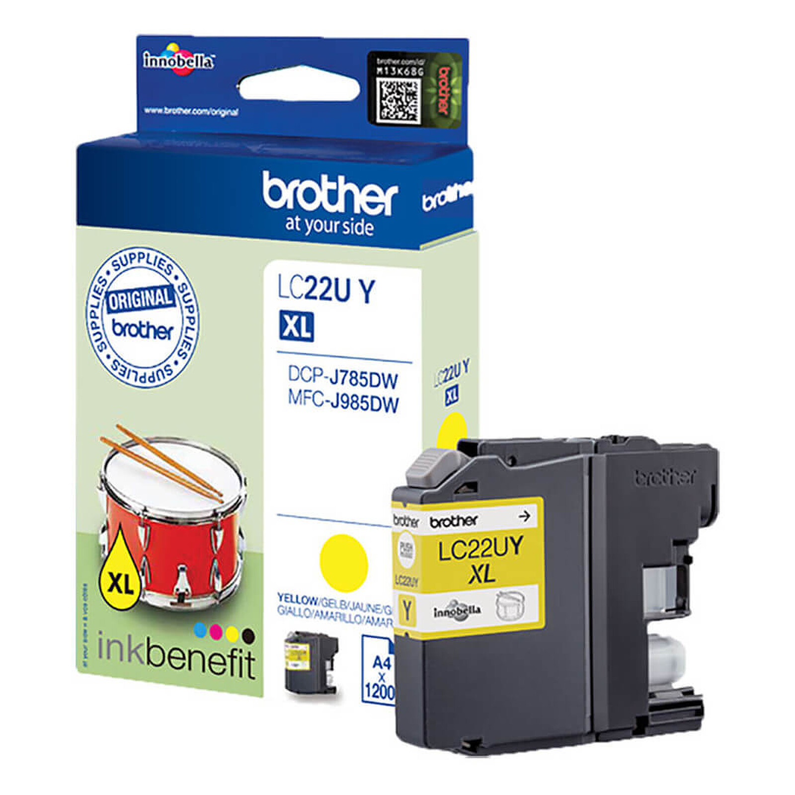 Cartouche d'encre Brother LC22U - Jaune - Autre vue
