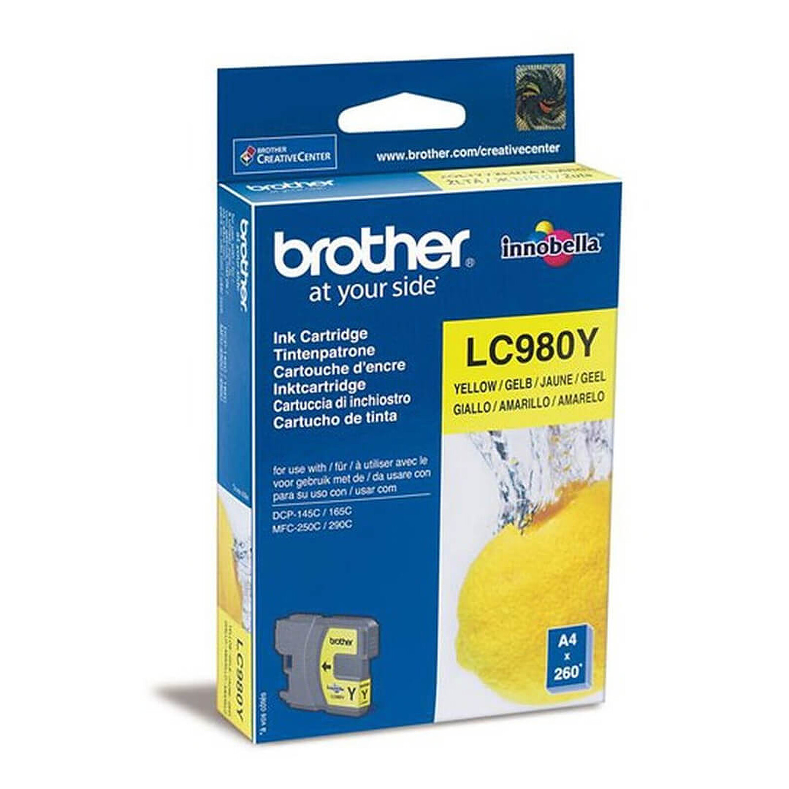 Cartouche d'encre Brother LC980Y Jaune - Autre vue