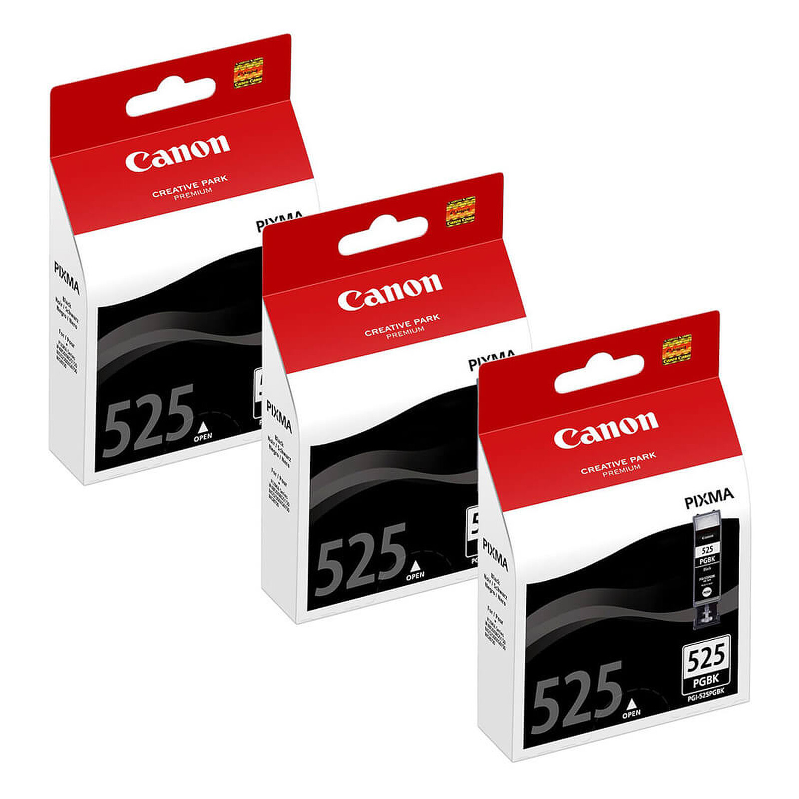Cartouche d'encre Canon PGI-525PGBK x3 - Autre vue