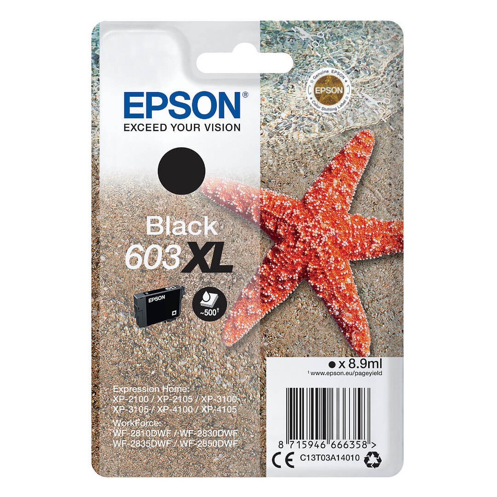 Cartouche d'encre Epson Etoile de mer 603XL Noir - Autre vue