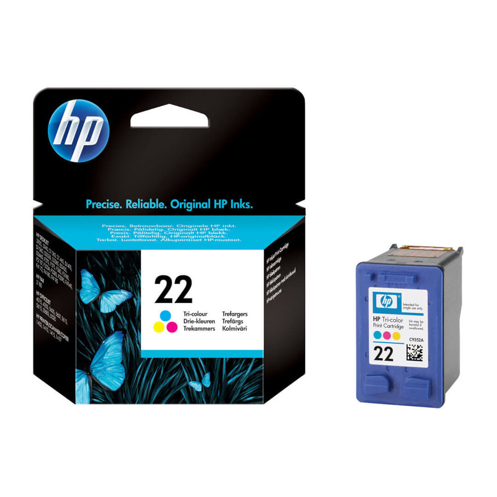 Cartouche d'encre HP 22 (C9352AE) - Cyan/Magenta/Jaune  - Autre vue