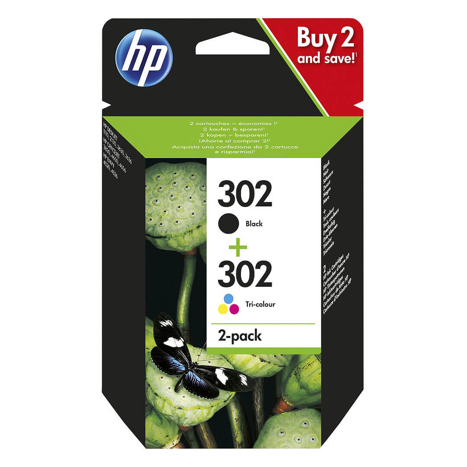 Cartouche d'encre HP 302 (X4D37AE) - Multipack - Autre vue