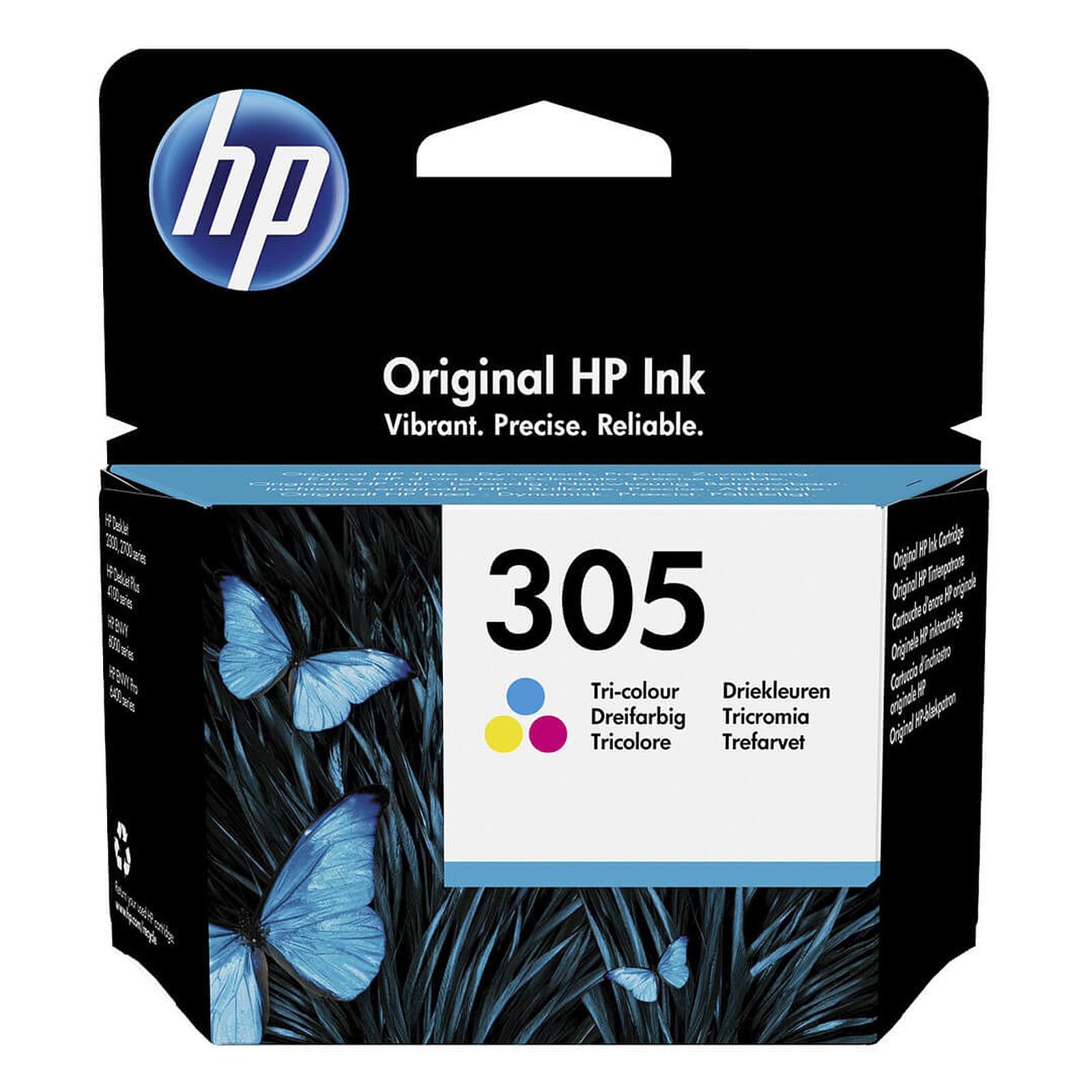 Cartouche d'encre HP 305 Cyan, Magenta, Jaune (3YM60AE) - Autre vue