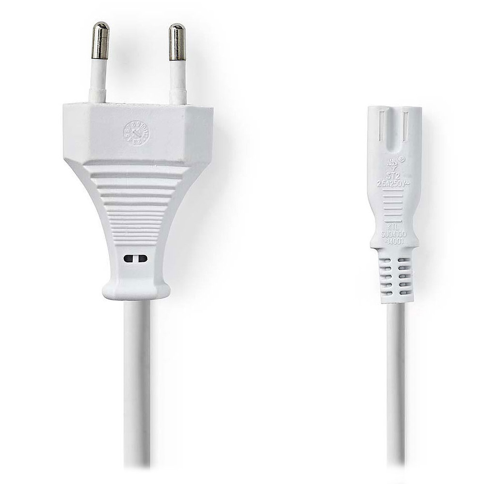 Câble Secteur Nedis Câble d'alimentation bipolaire C7 blanc - 3 mètres - Autre vue