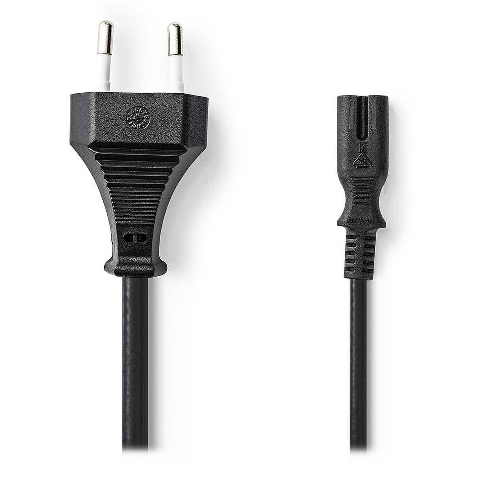 Câble Secteur Nedis Câble d'alimentation bipolaire C7 Noir - 0.5 mètre - Autre vue