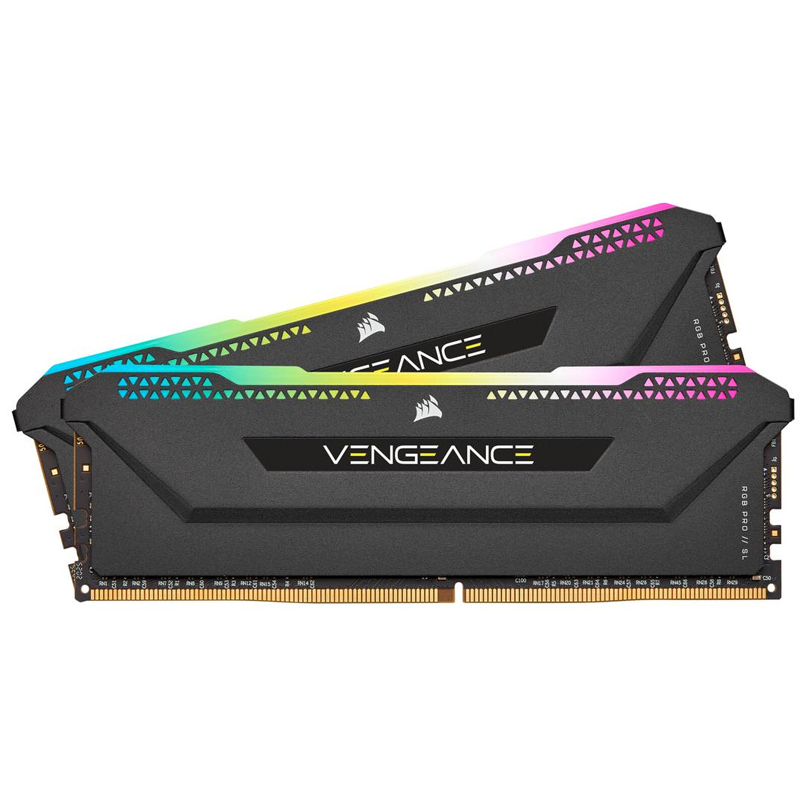 Mémoire RAM Corsair Vengeance RGB Pro SL - 2 x 8 Go (16 Go) - DDR4 3200 MHz - CL16 - Autre vue