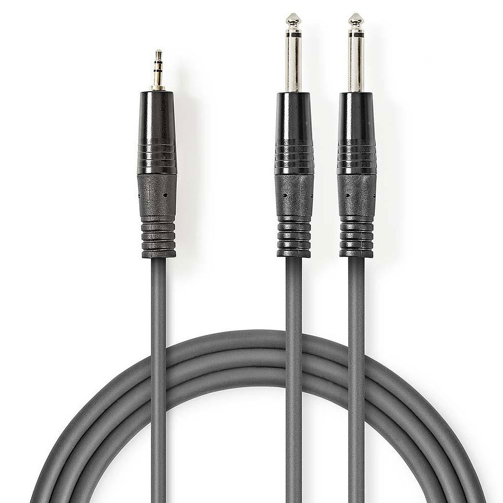 Câble Jack Nedis Câble Audio Stéréo 2 x Jack 6.5 mm mâles vers Jack 3.5 mm mâle - 5 m - Autre vue