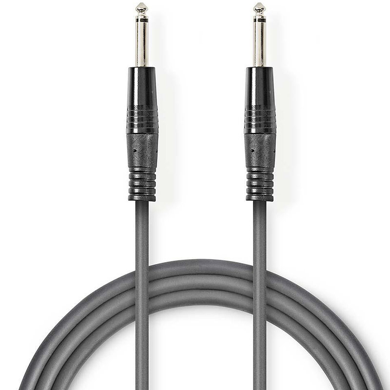 Câble Jack Nedis Câble Audio Asymétrique 6.35 mm Mâle/Mâle Gris - 1.5 m - Autre vue