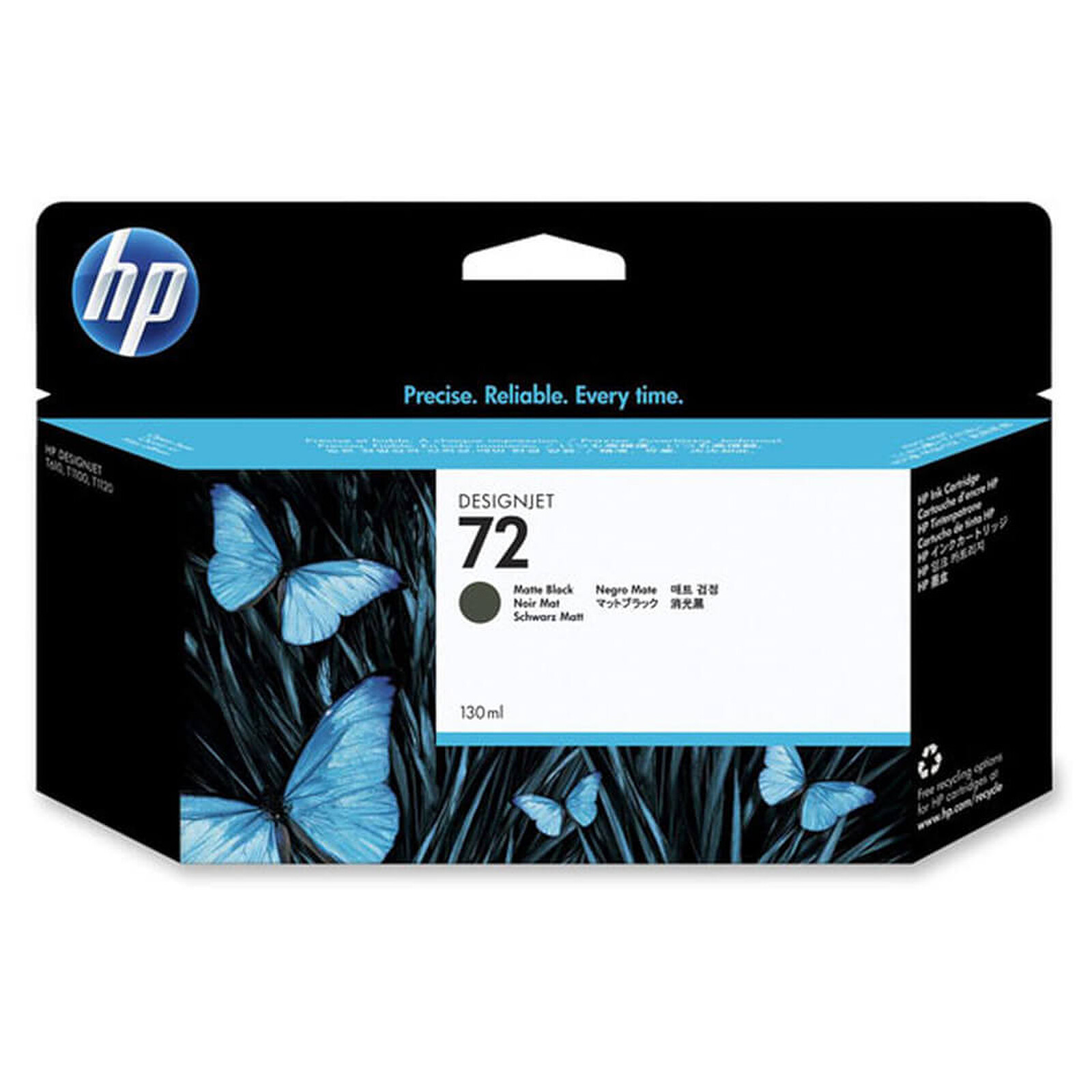 Cartouche d'encre HP 72 - Noire mat (C9403A) - Autre vue