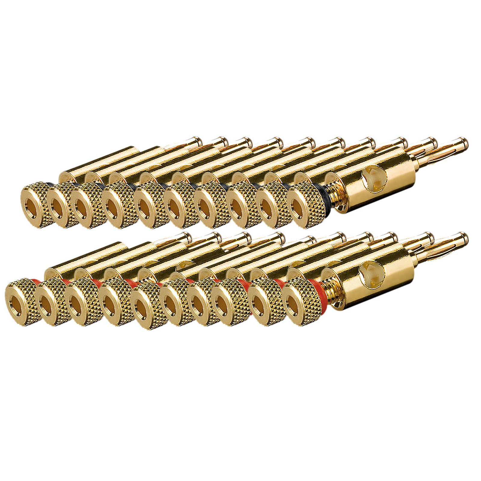 Adaptateur audio Fiches bananes pour installation 5.1 (par 20) - Autre vue