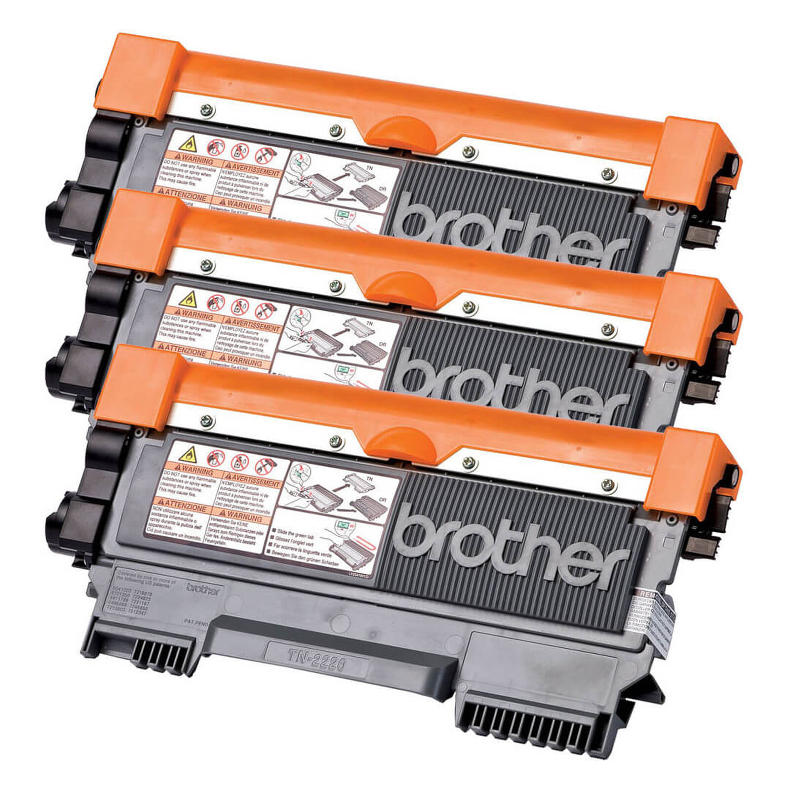 Toner Brother TN-2220 - Noir Pack Trio - Autre vue