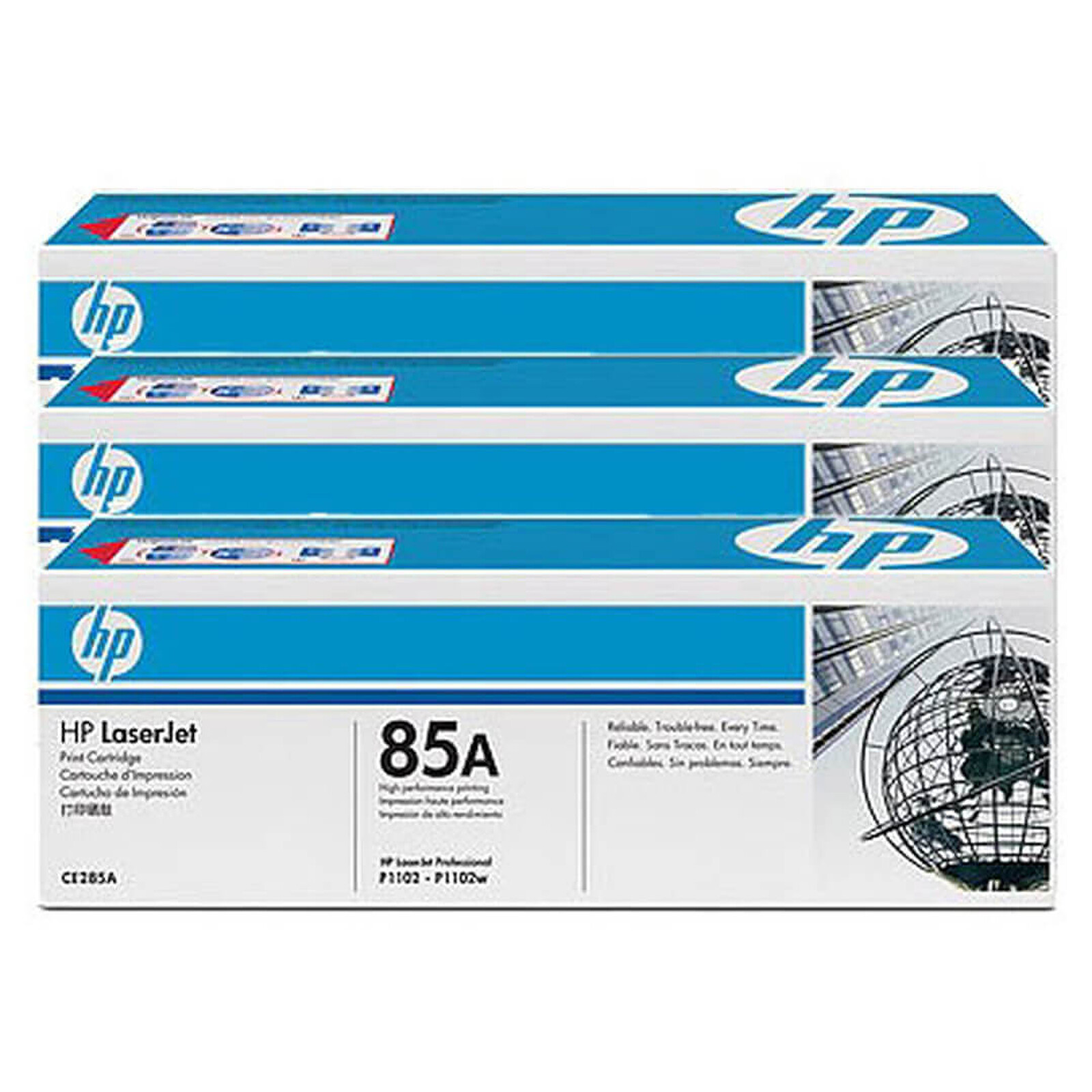 Toner HP 85A (CE285A) - Noir Pack Triple - Autre vue