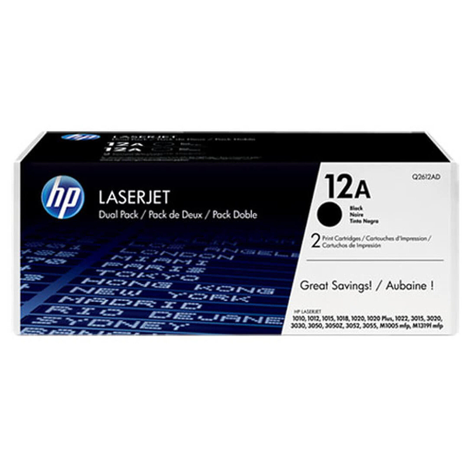 Toner HP 12A (Q2612AD) - Noir Dual Pack - Autre vue