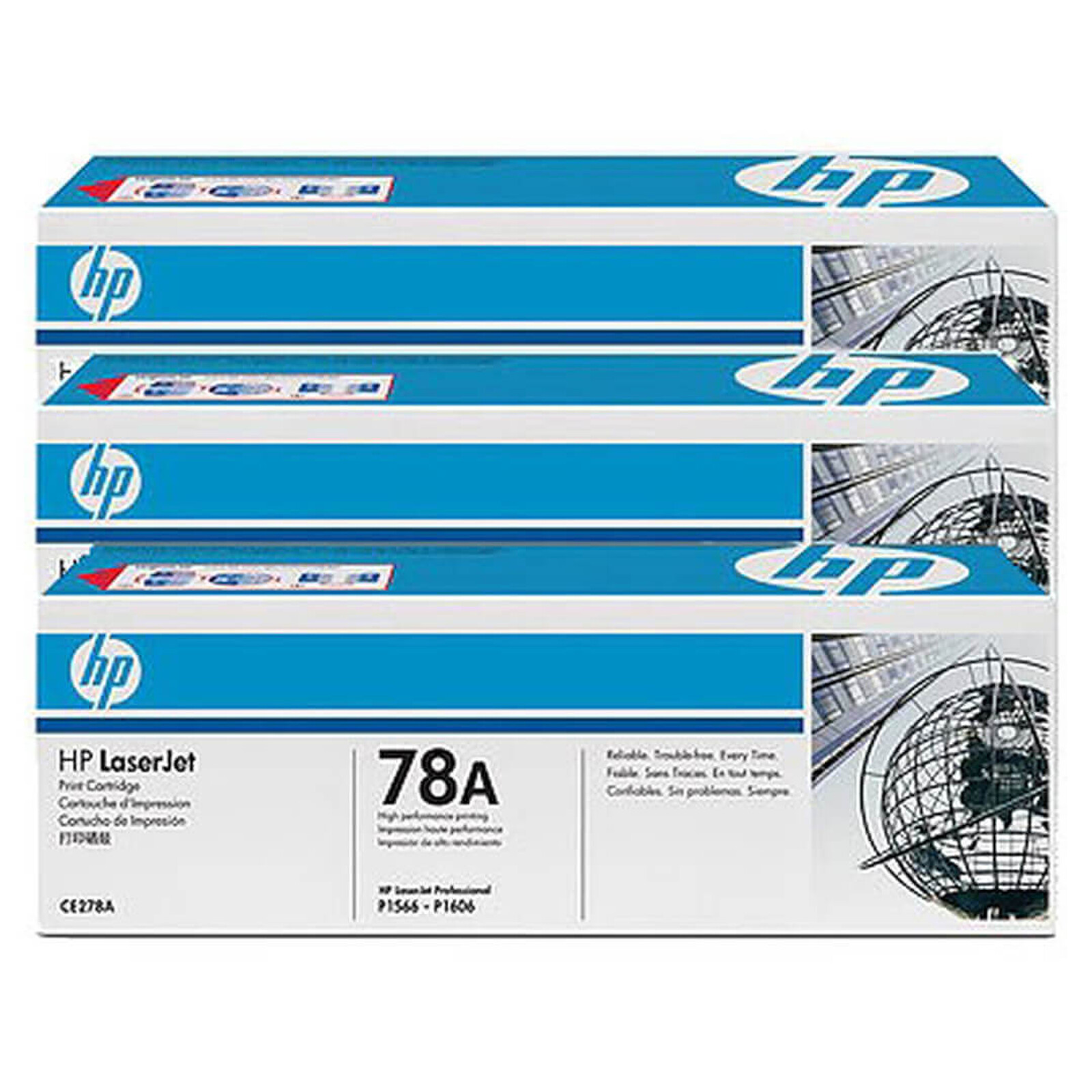 Toner HP Toner Noir CE278A x 3 - Autre vue
