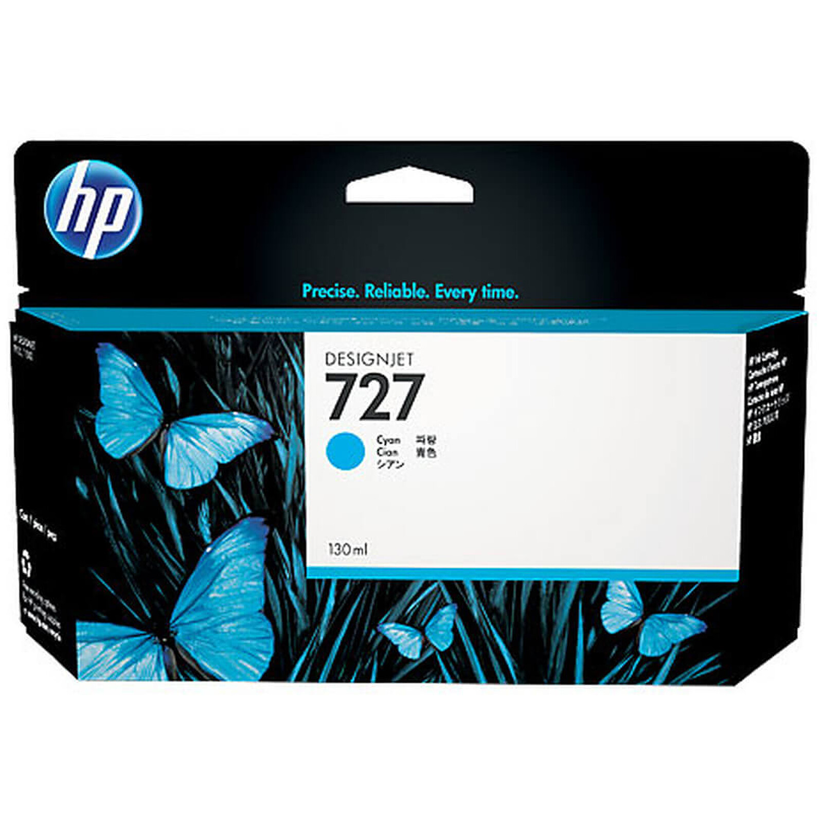 Cartouche d'encre HP 727 Designjet 130 ml, Cyan - Autre vue