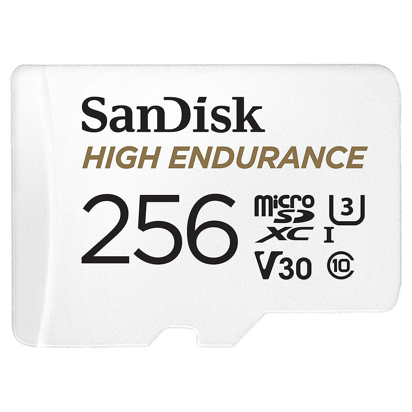 Carte micro SD SanDisk High Endurance microSDXC UHS-I U3 V30 256 Go + Adaptateur SD - Autre vue