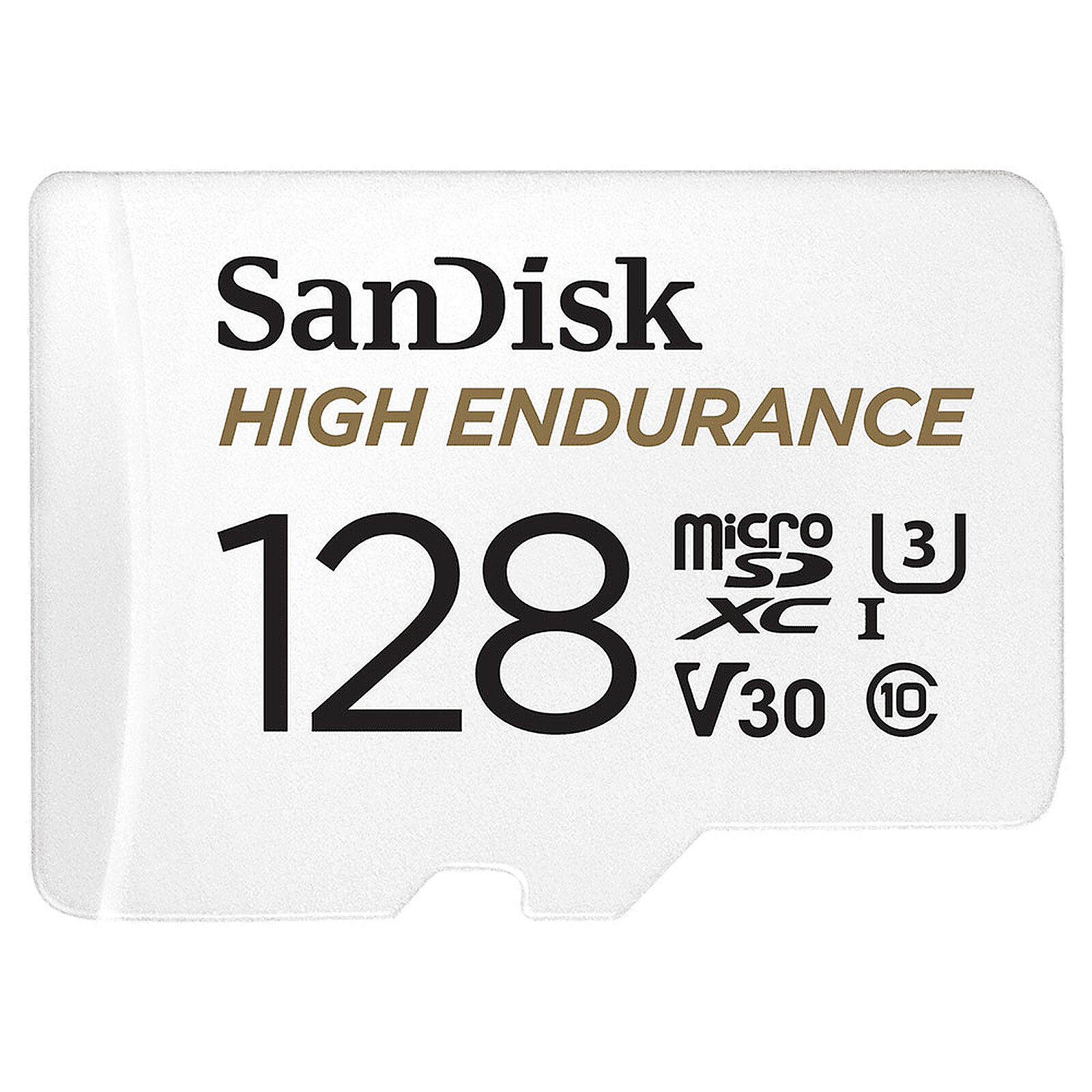 Carte micro SD SanDisk High Endurance microSDXC UHS-I U3 V30 128 Go + Adaptateur SD - Autre vue