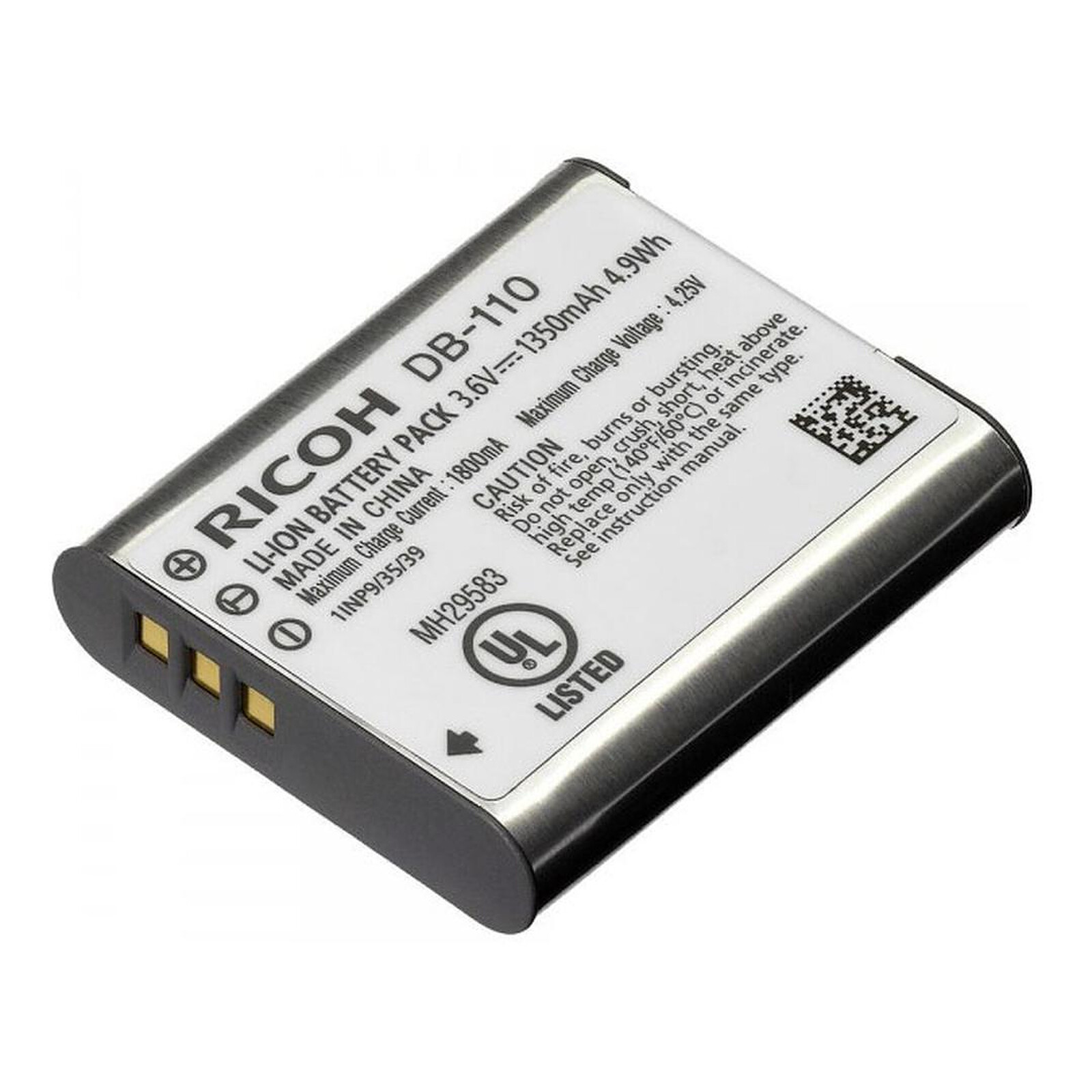 Batterie et chargeur Ricoh DB-110 - Autre vue