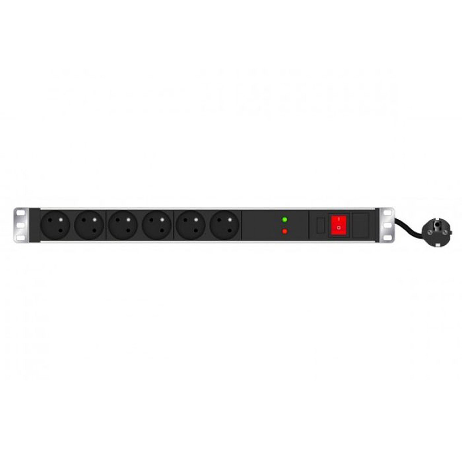 Multiprise Multiprise parafoudre pour rack avec voyant lumineux et interrupteur - 6 prises - Autre vue