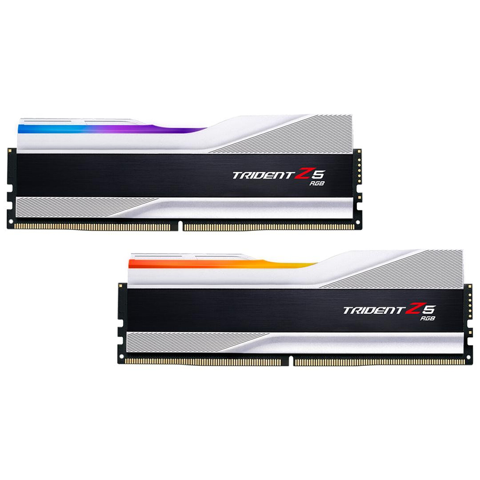 Mémoire RAM G.Skill Trident Z5 RGB Silver - 2 x 16 Go (32 Go) - DDR5 6000 MHz - CL30 - Autre vue