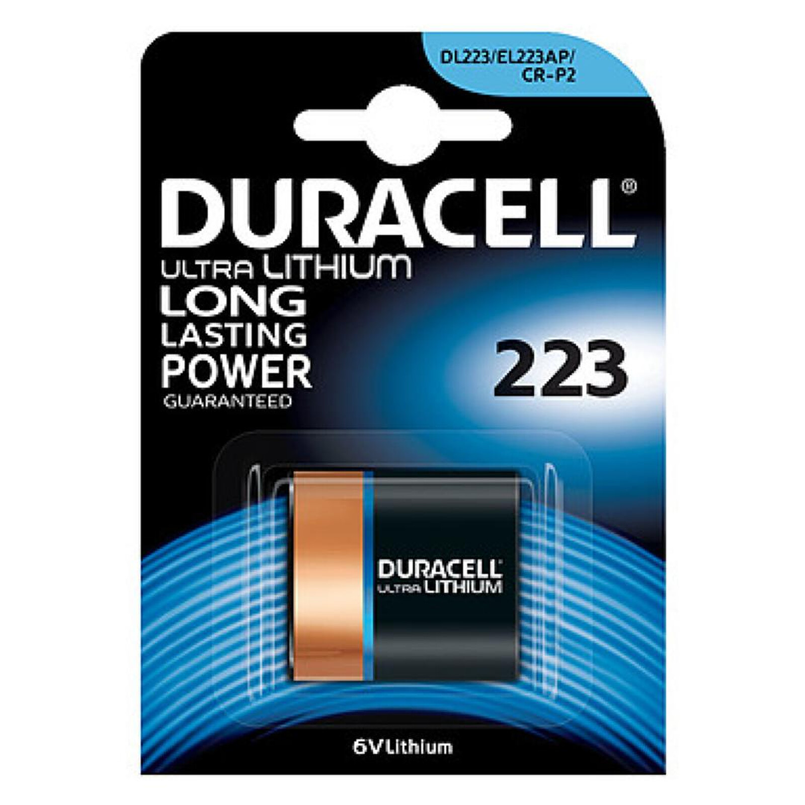 Pile et chargeur Duracell Ultra 223 Lithium 6V - Autre vue