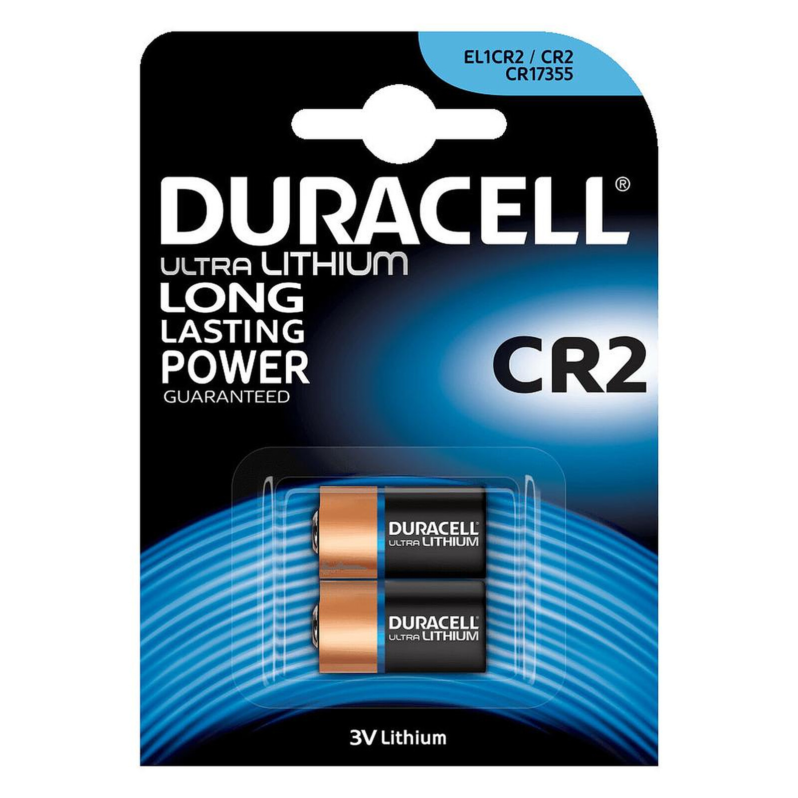 Pile et chargeur Duracell Ultra CR2 Lithium 3V (par 2) - Autre vue