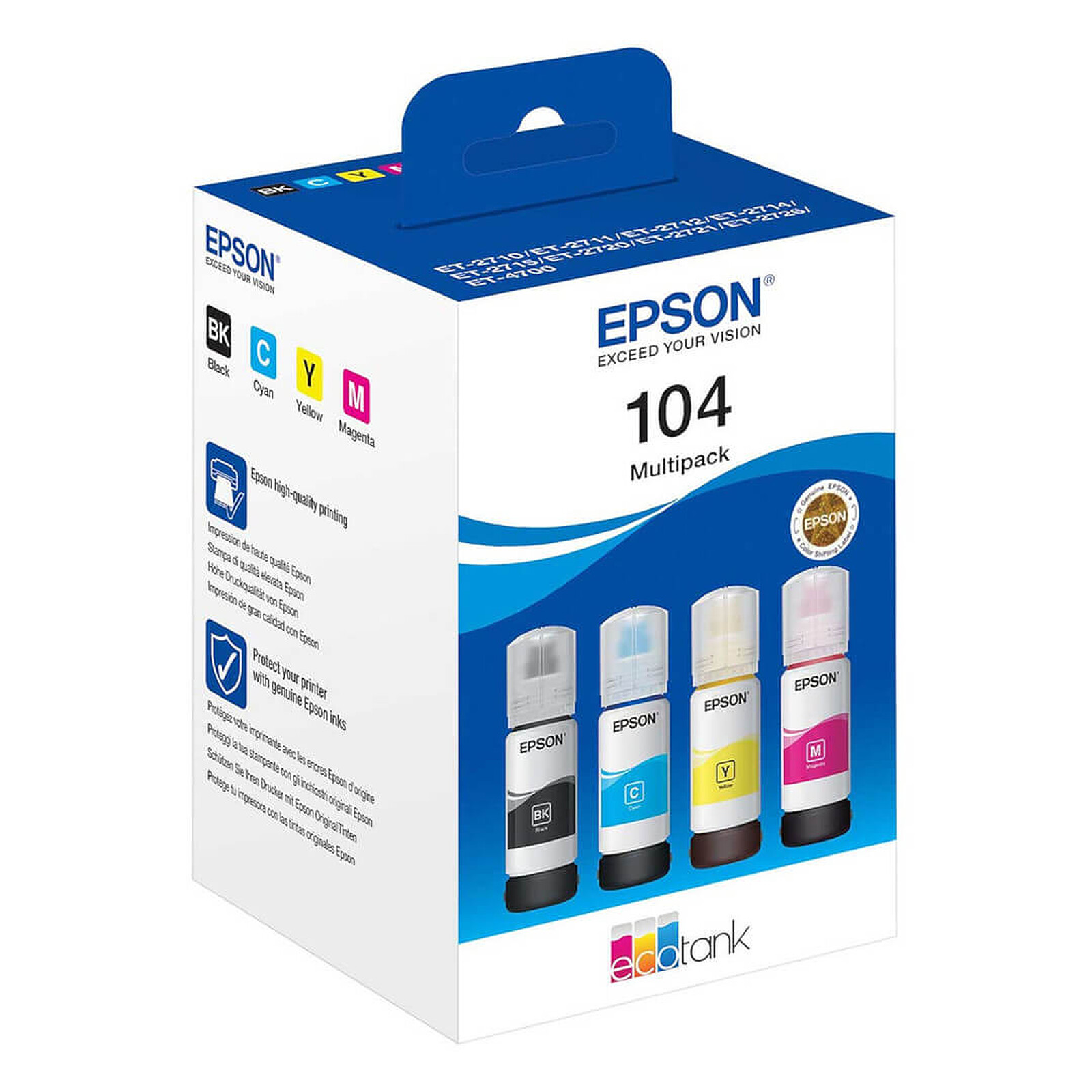 Cartouche d'encre Epson 104 EcoTank 4-colour Multipack - Autre vue