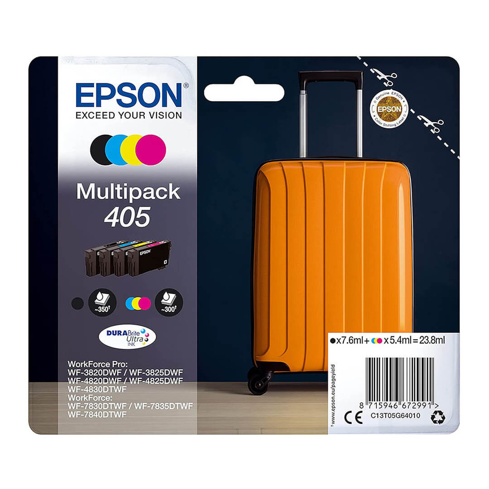 Cartouche d'encre Epson Valise 405 4 couleurs - Autre vue