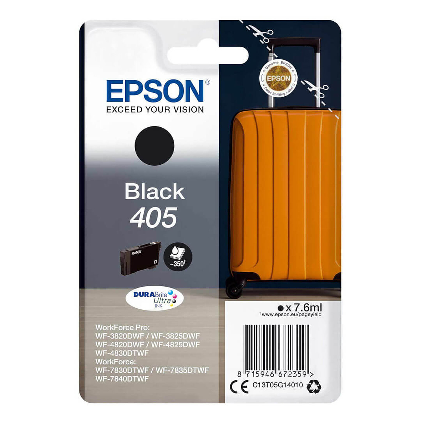 Cartouche d'encre Epson Valise 405 Noir - Autre vue