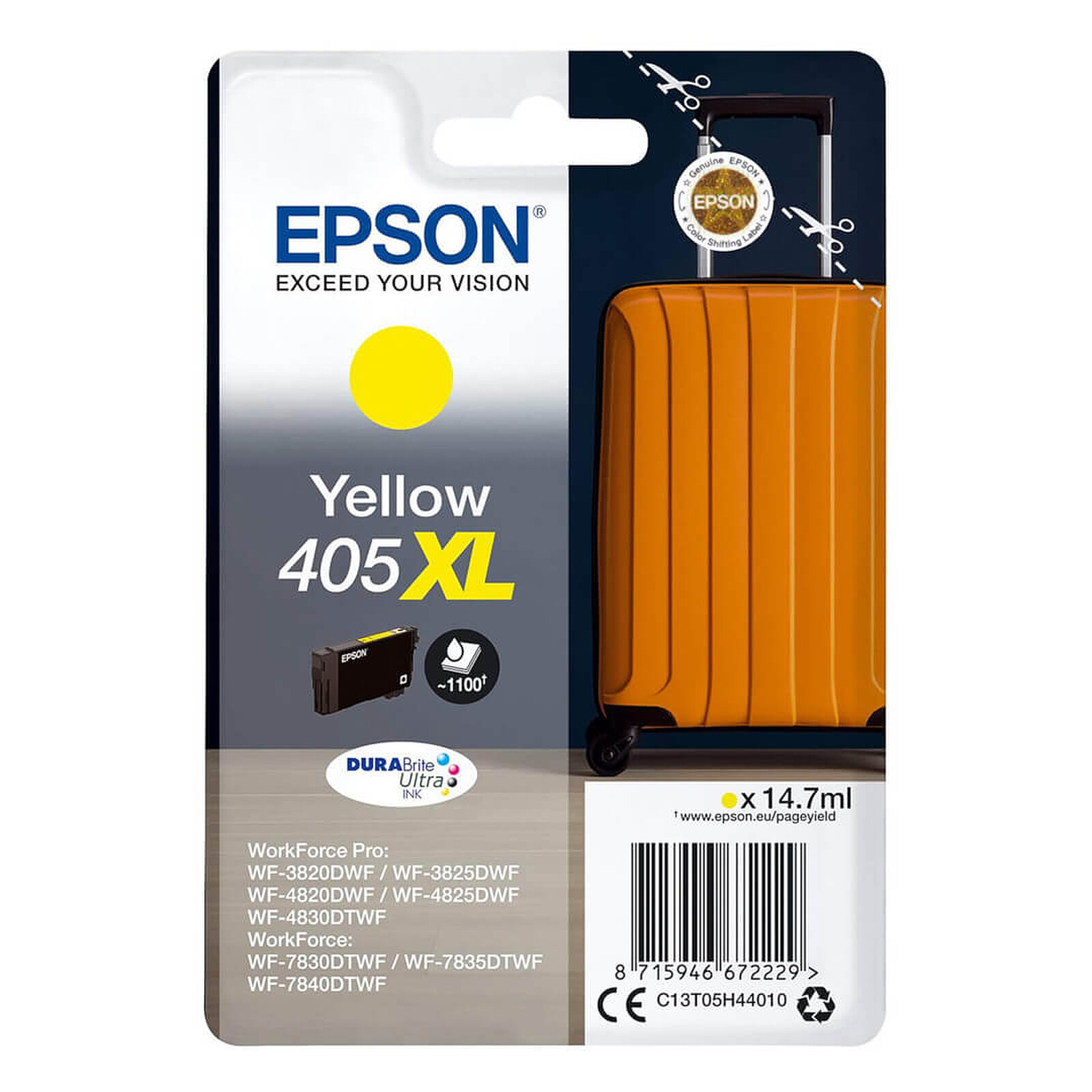 Cartouche d'encre Epson Valise 405XL Jaune - Autre vue