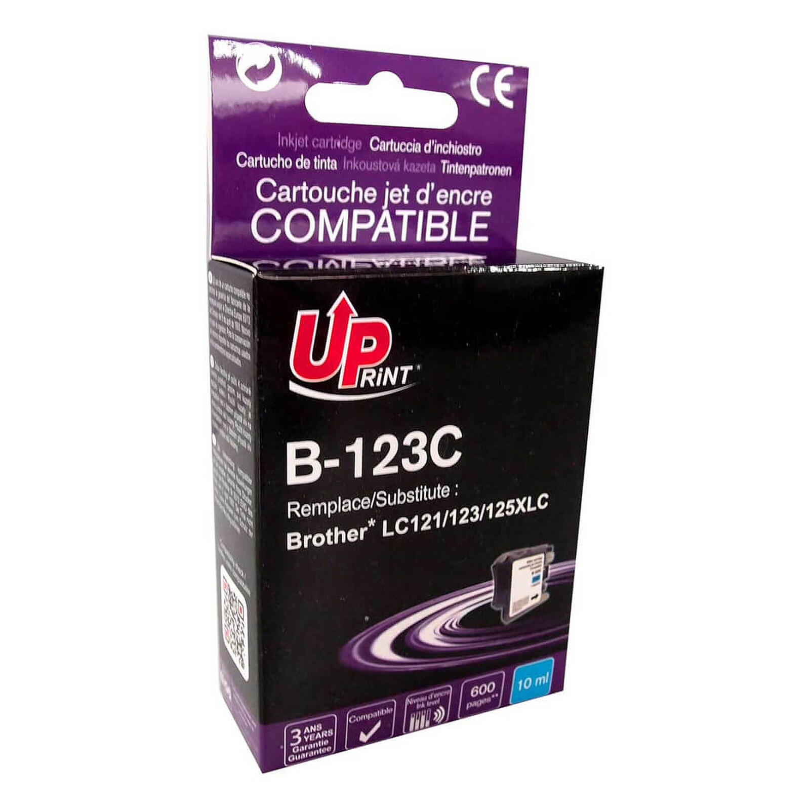 Cartouche d'encre UPrint B-123 - Cyan - Autre vue