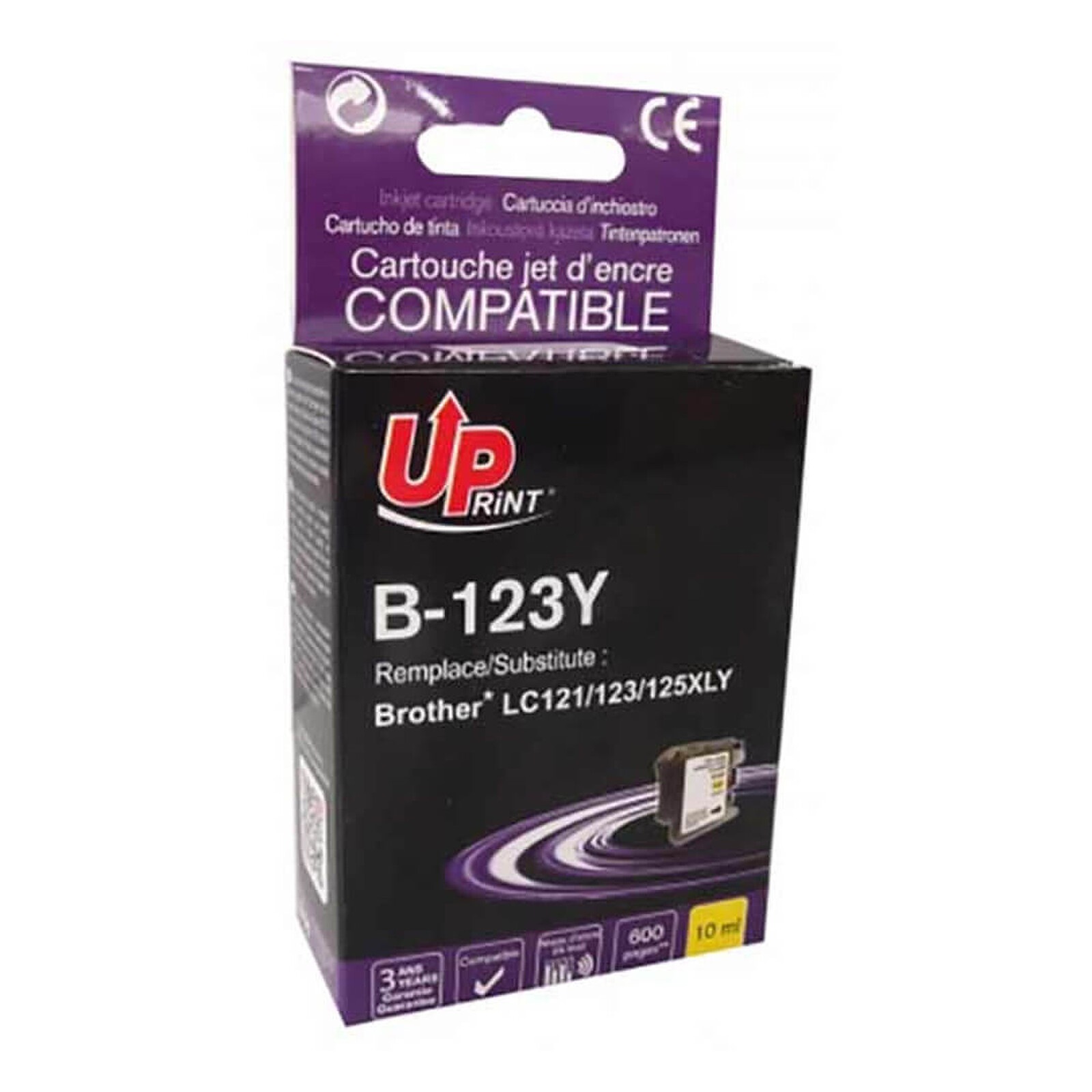 Cartouche d'encre UPrint B-123 - Jaune - Autre vue