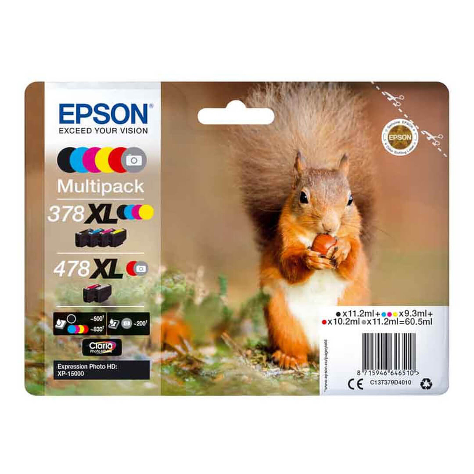 Cartouche d'encre Epson Ecureuil Multipack 378XL / 478XL - Autre vue