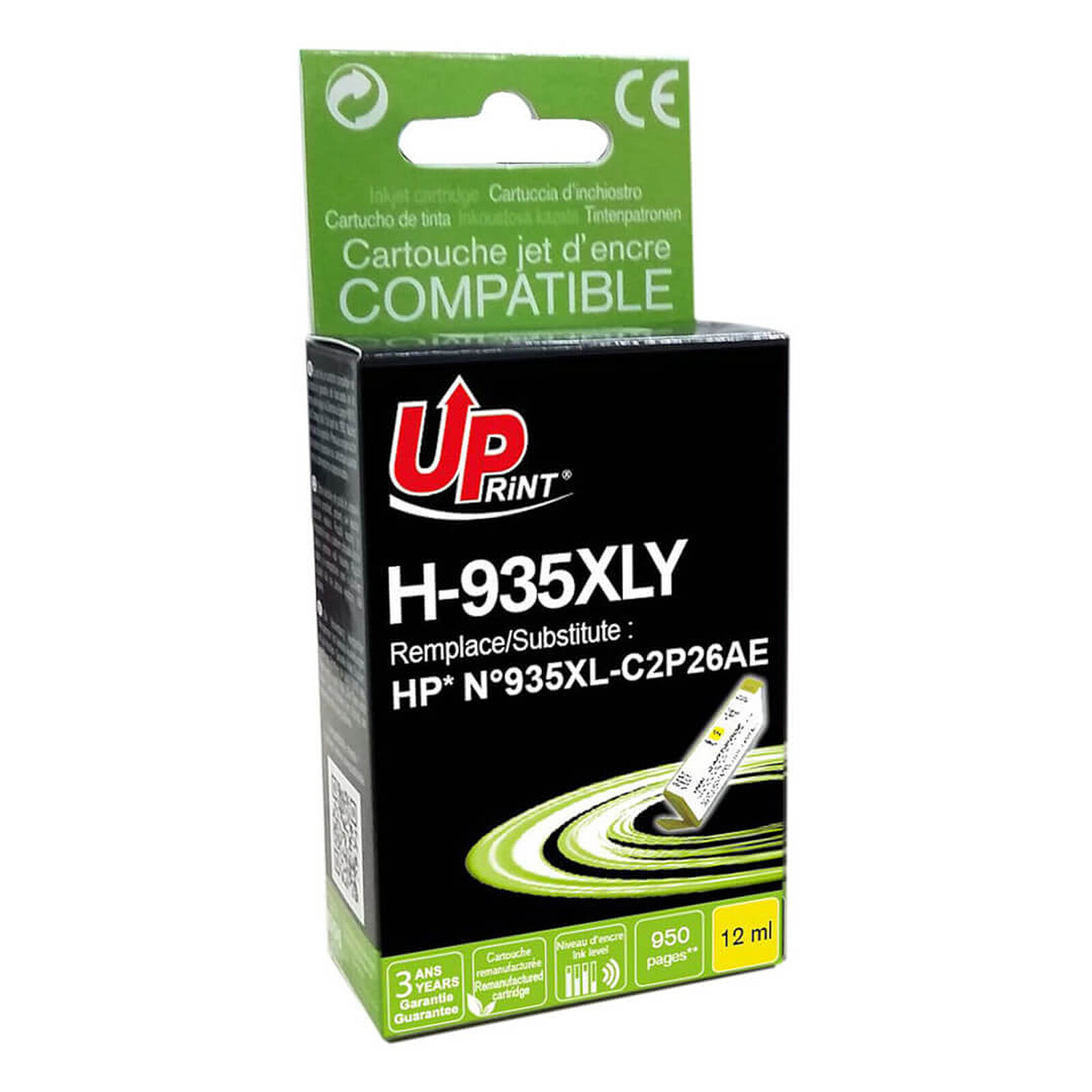 Cartouche d'encre UPrint H-935XL - Jaune - Autre vue