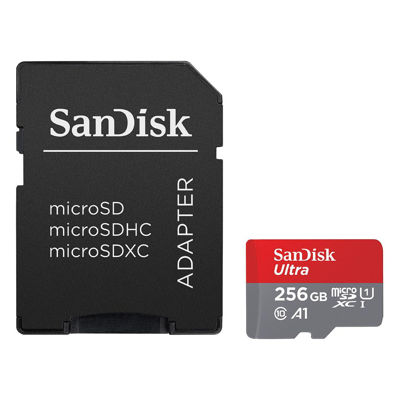Carte micro SD SanDisk Ultra microSD UHS-I U1 256 Go 150 Mo/s + Adaptateur SD - Autre vue