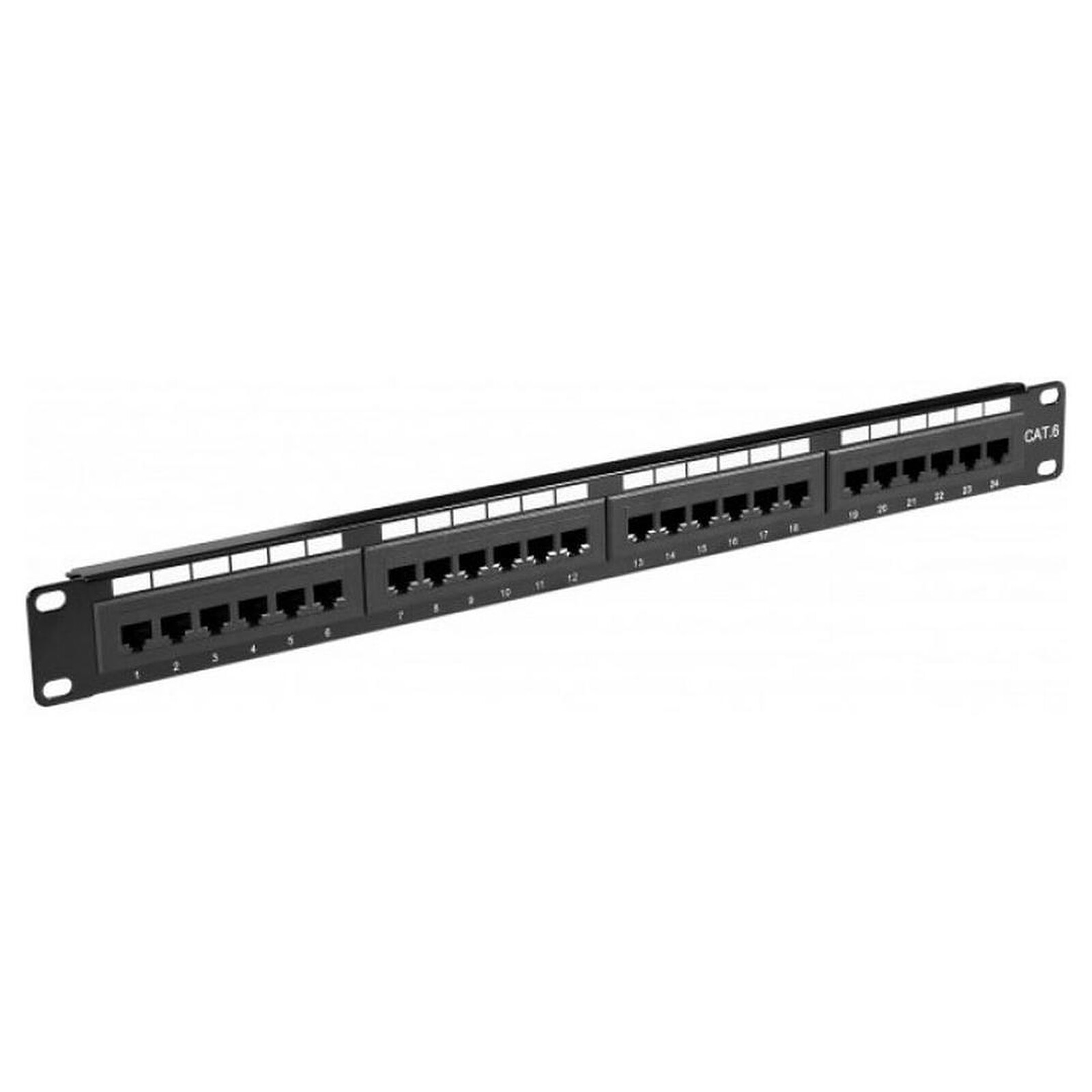 Accessoires RJ45 Panneau de brassage 24 ports catégorie 6 UTP pour coffret / armoire / baie 19'' - Autre vue