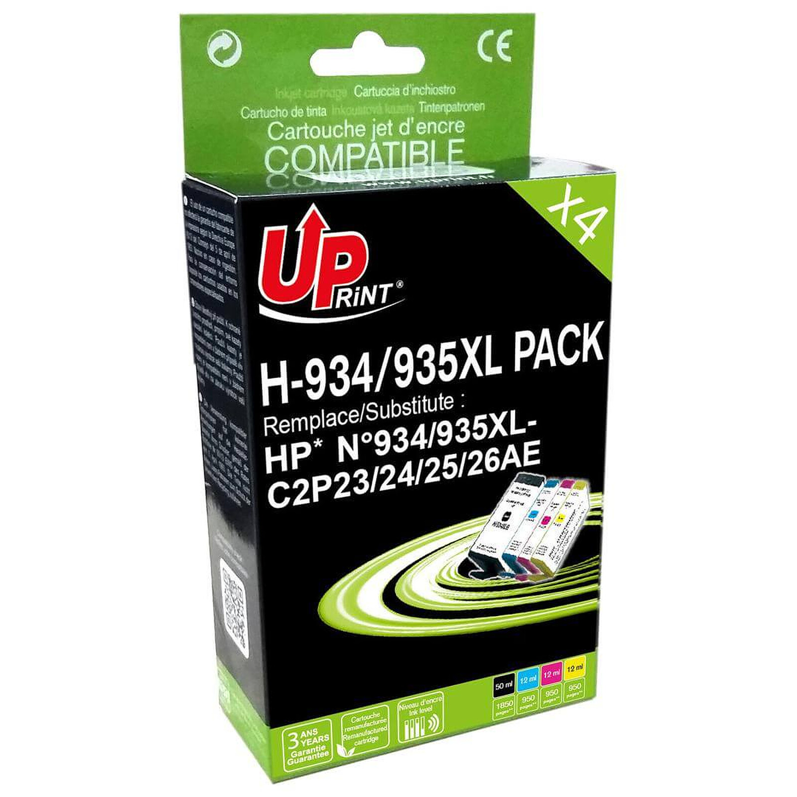 Cartouche d'encre UPrint H-934/935XL - Multipack - Autre vue