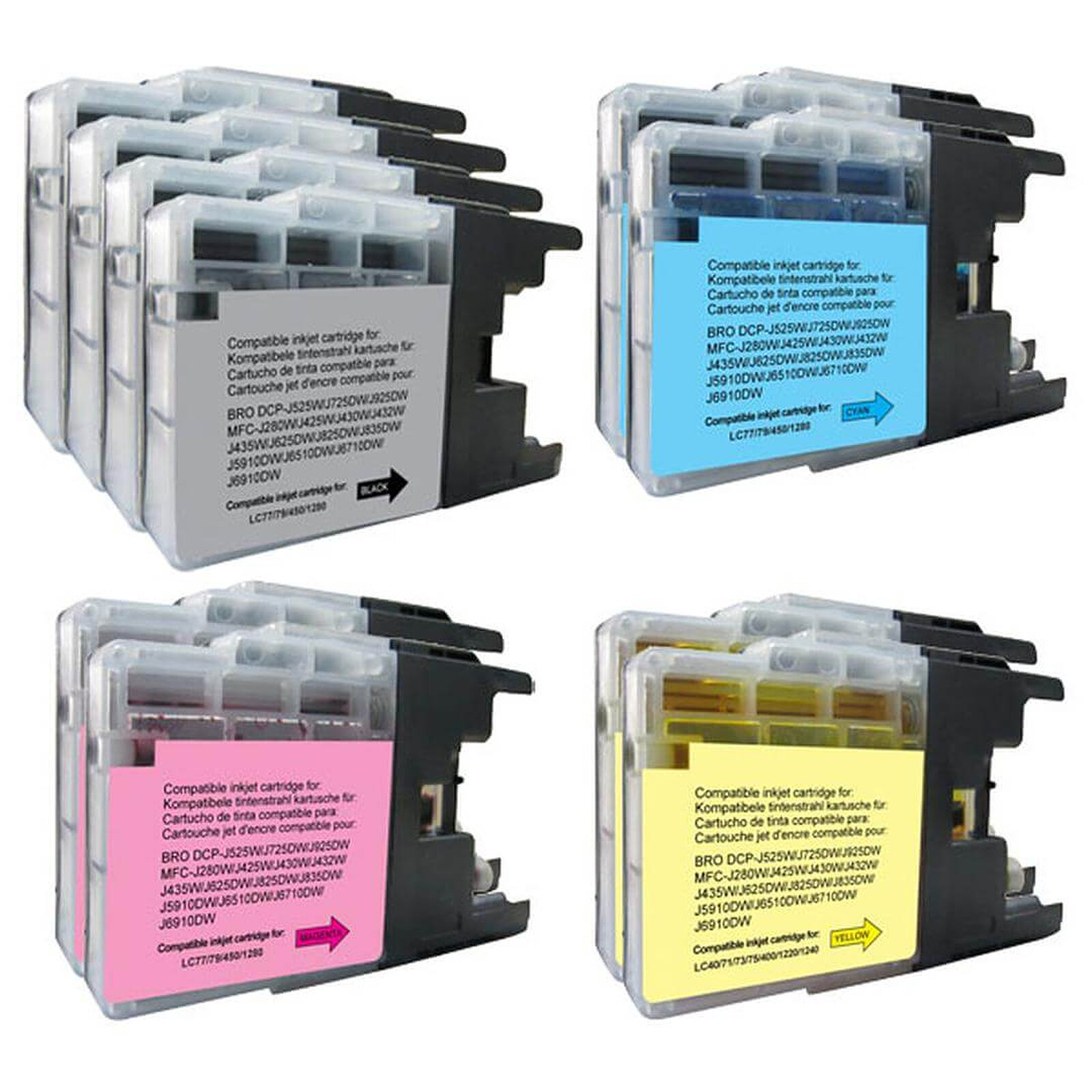 Cartouche d'encre Cartouche LC1280XL/1240/1220 - Multipack x10 - Autre vue