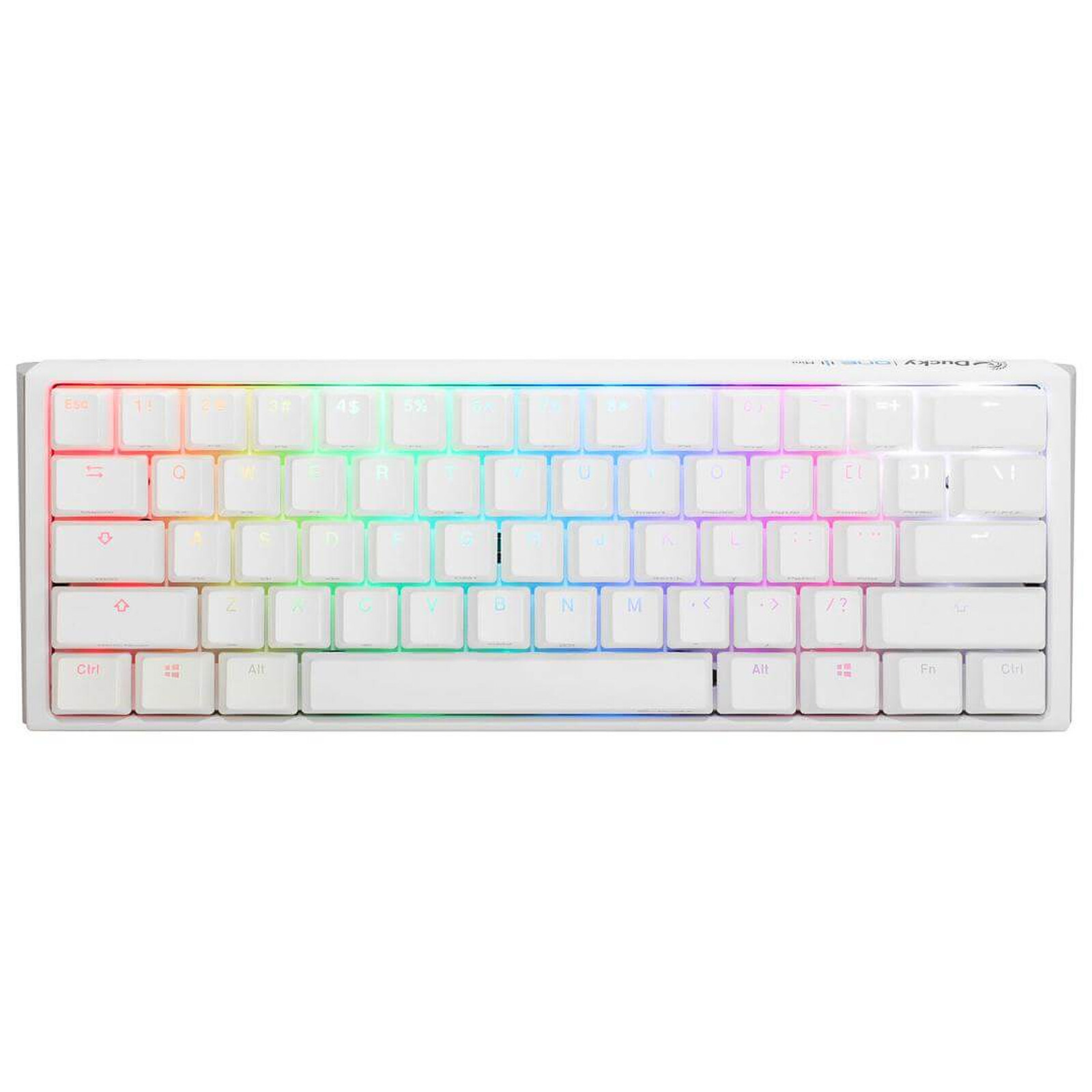Clavier PC Ducky Channel One 3 Mini - White - Cherry MX RED  - Autre vue