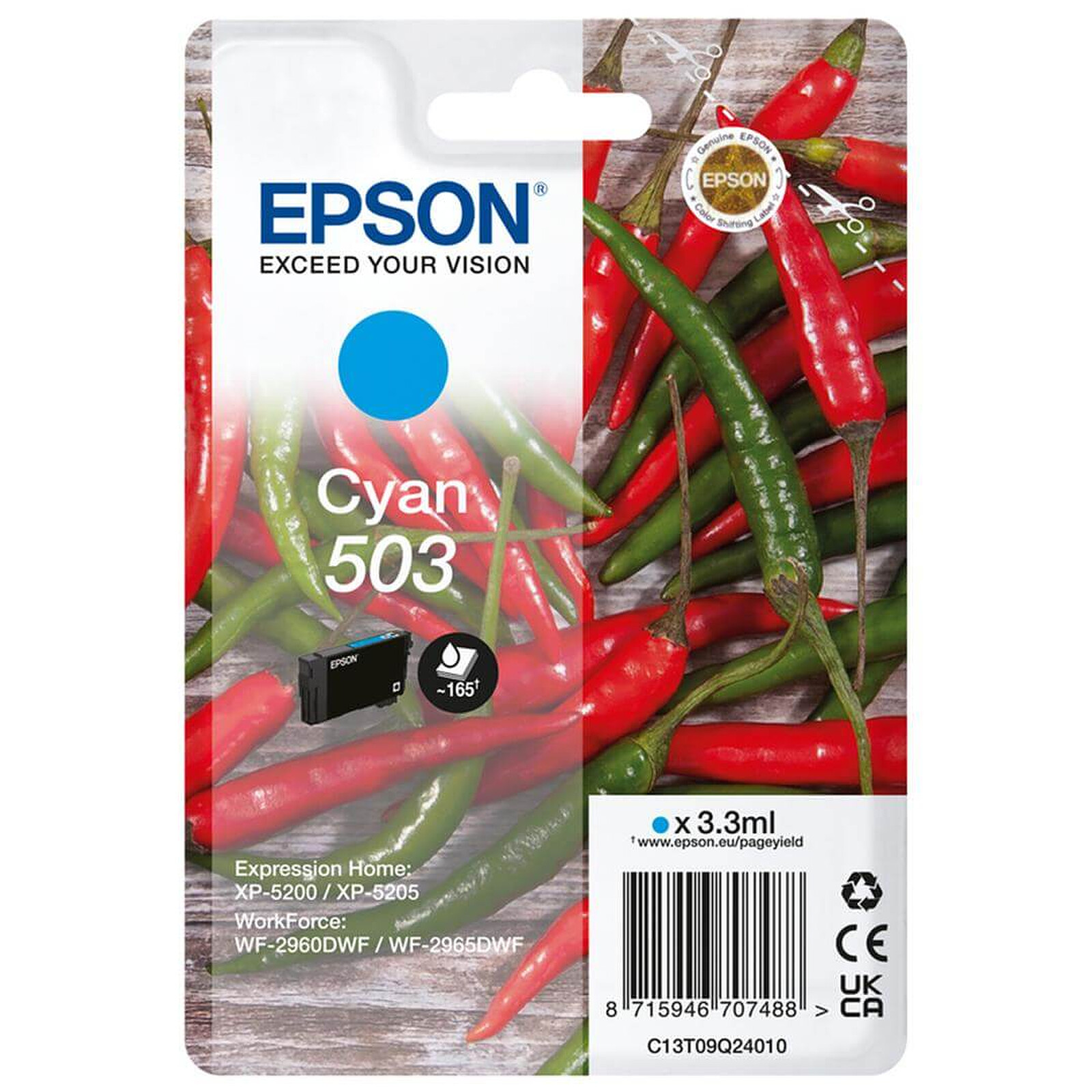 Cartouche d'encre Epson Piment 503 Cyan - Autre vue