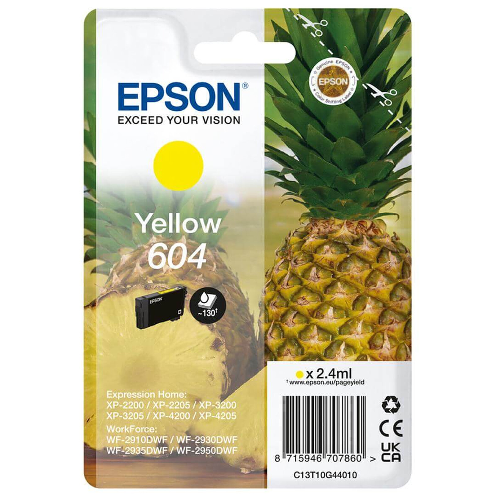 Cartouche d'encre Epson Ananas 604 Jaune - Autre vue